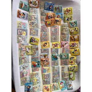 Vintage Disney Themed Postage Stamp Collection  Mickey Minnie Goofy Pluto Donald